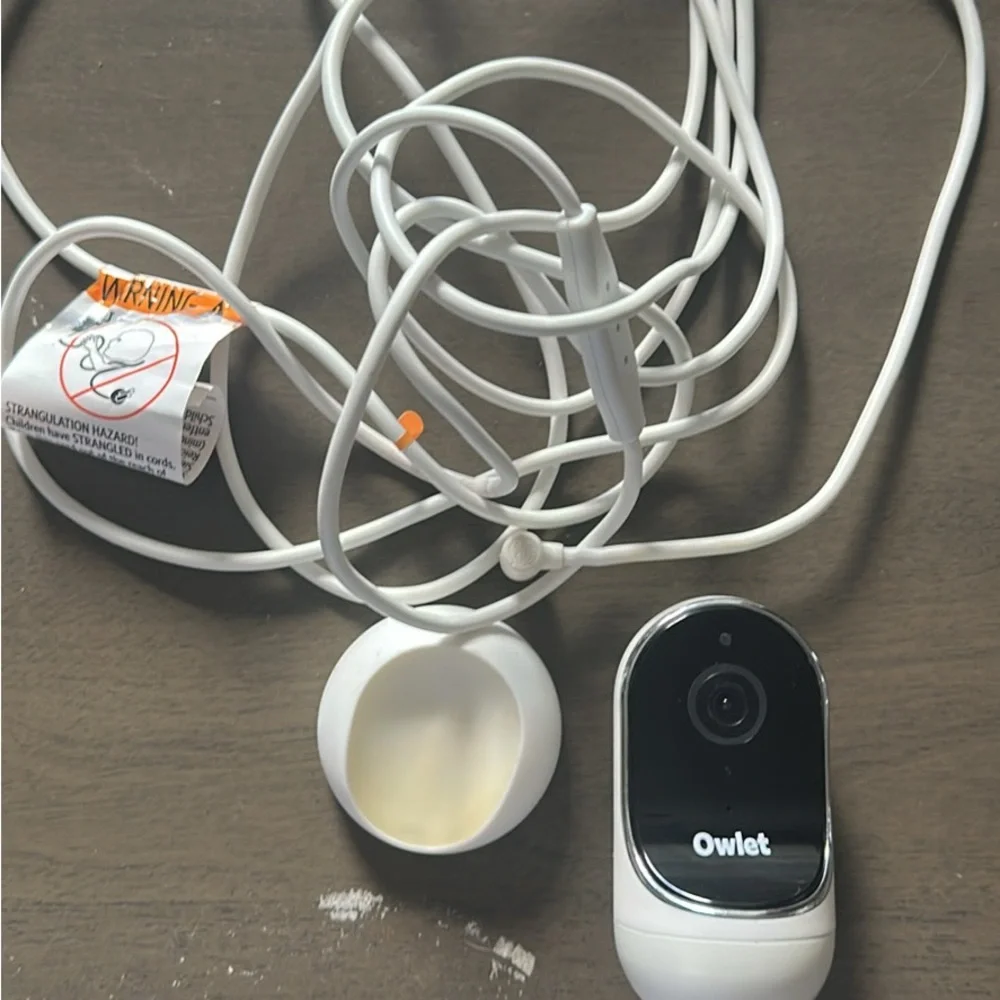 Owlet White and Black Baby Monitor Camera